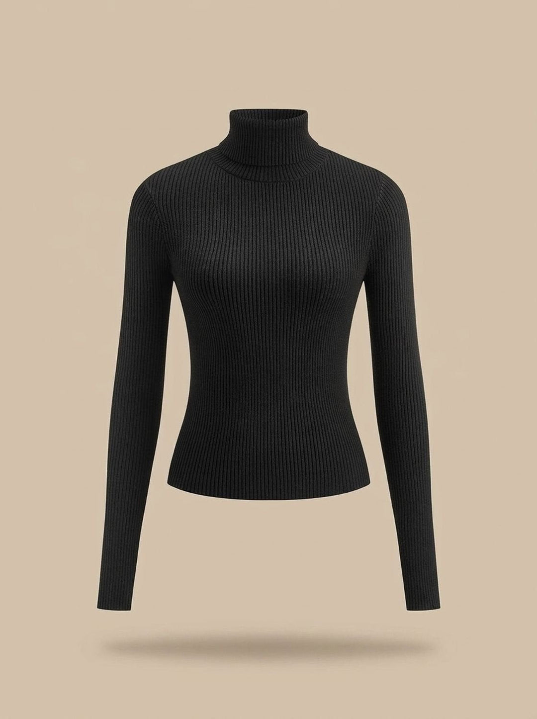 Elisabeth | Women's Ribbed Roll Neck Jumper Slim Fit Long Sleeve Knit