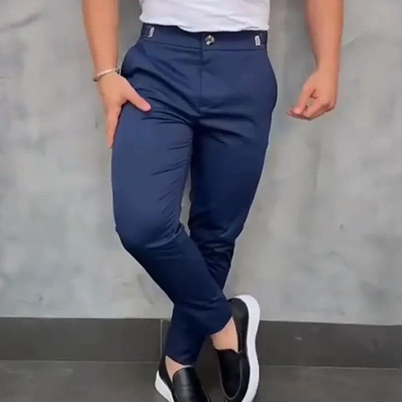 Felicity | Women's Slim Fit Stretch Chino Trousers Mid-Rise Side Pockets