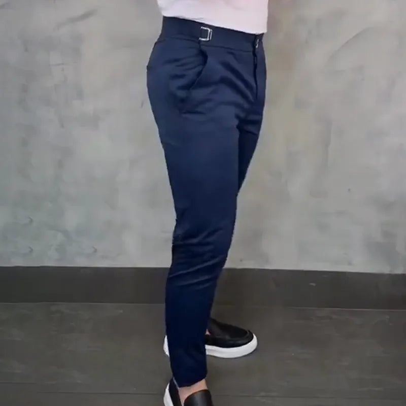 Felicity | Women's Slim Fit Stretch Chino Trousers Mid-Rise Side Pockets