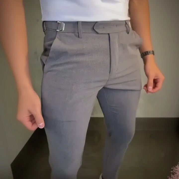 Felicity | Women's Slim Fit Stretch Chino Trousers Mid-Rise Side Pockets