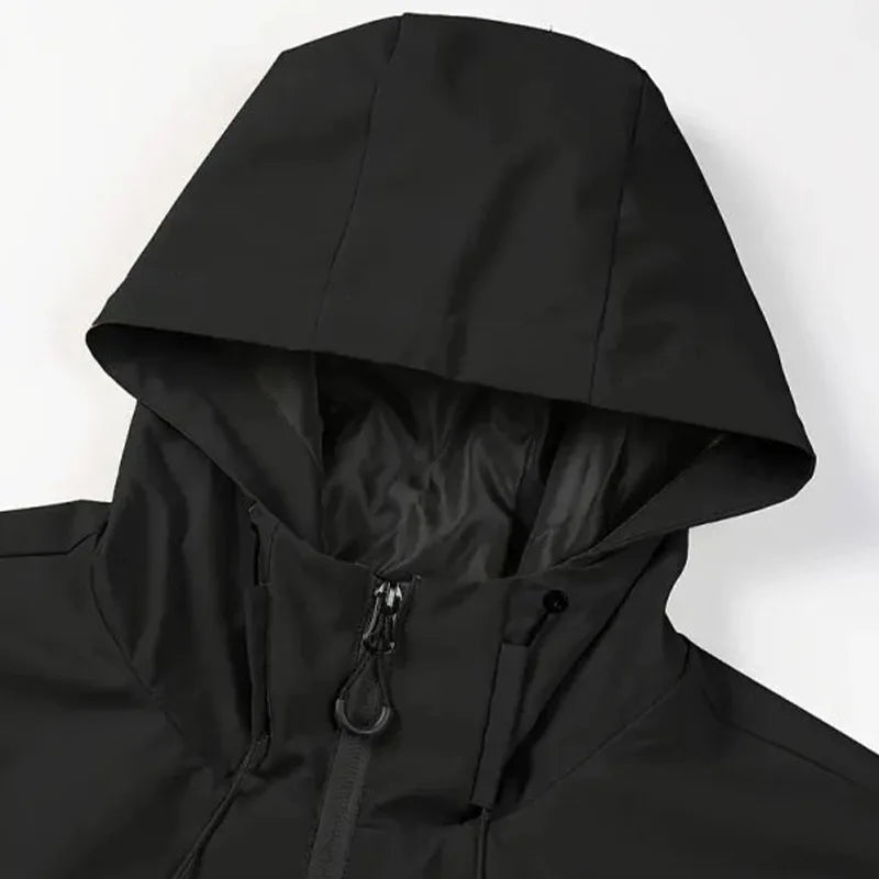 Abbie | Women's Hooded Rain Jacket Zip Front Multi-Pocket Regular Fit