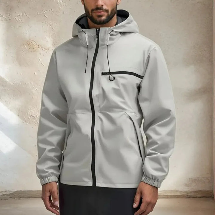Abbie | Women's Hooded Rain Jacket Zip Front Multi-Pocket Regular Fit