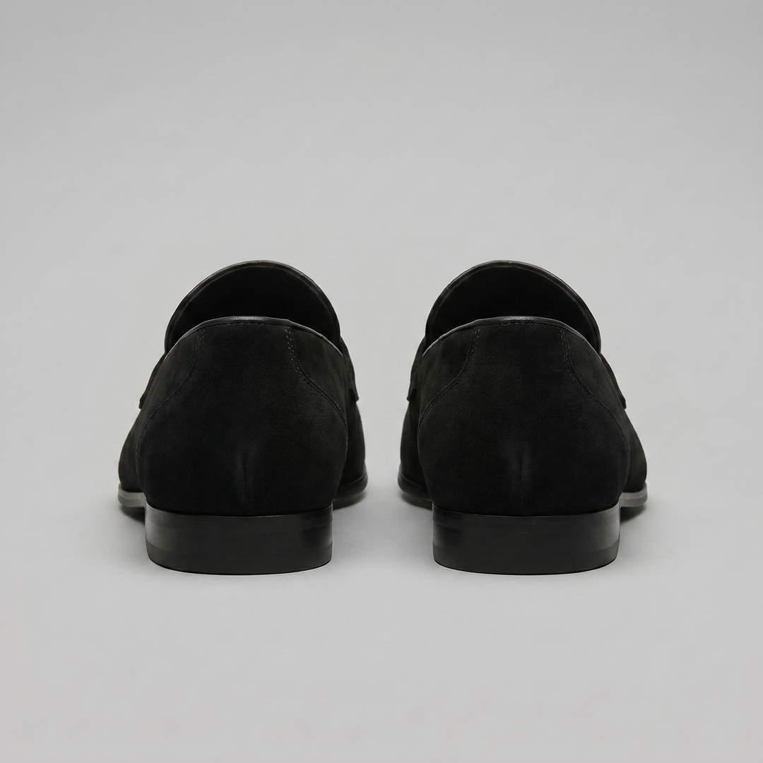 Dominic | Men's Suede-Effect Penny Loafers Moccasin Stitching