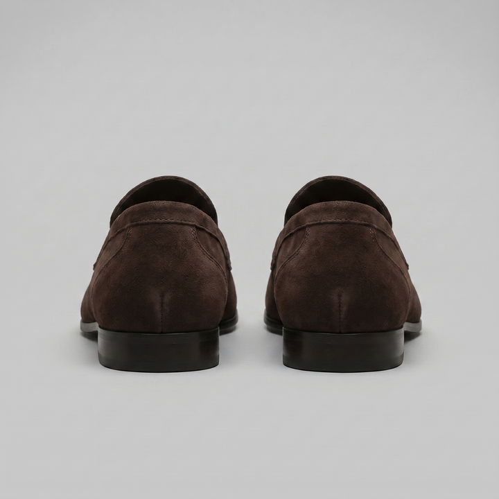 Dominic | Men's Suede-Effect Penny Loafers Moccasin Stitching
