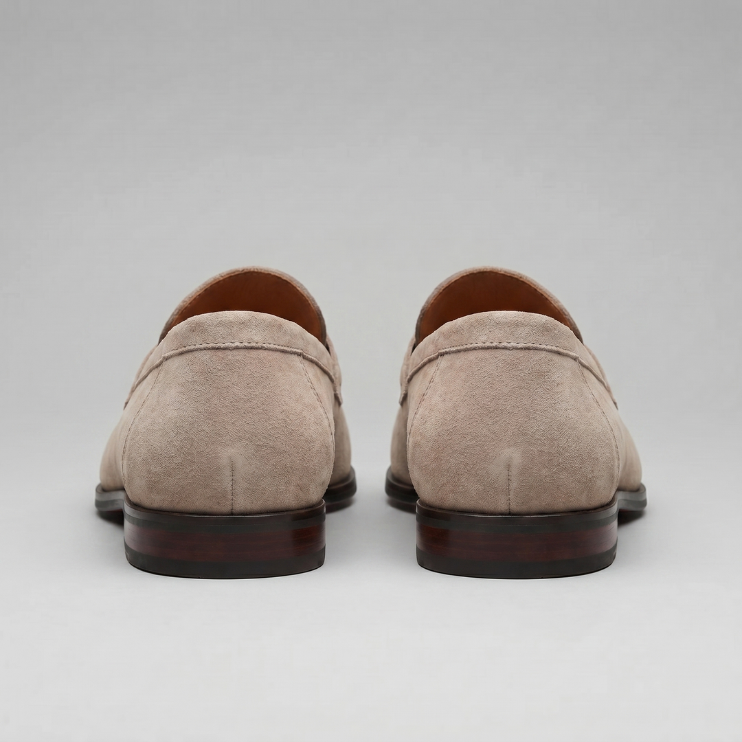 Dominic | Men's Suede-Effect Penny Loafers Moccasin Stitching