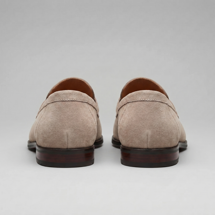 Dominic | Men's Suede-Effect Penny Loafers Moccasin Stitching