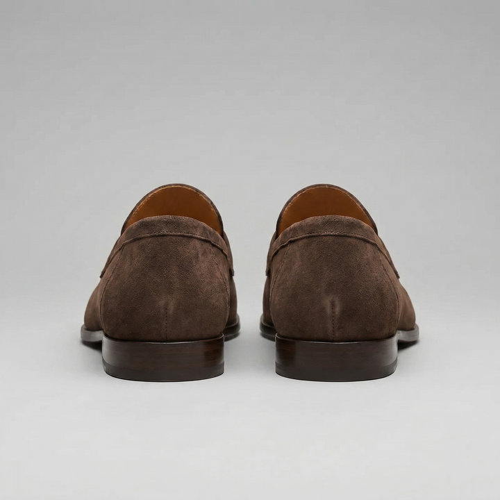 Dominic | Men's Suede-Effect Penny Loafers Moccasin Stitching