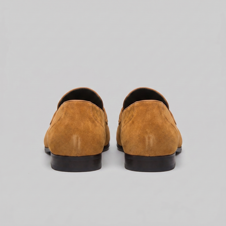 Dominic | Men's Suede-Effect Penny Loafers Moccasin Stitching