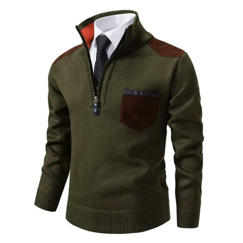 Lily | Women's Stand Collar Jumper Chest Pocket Pullover
