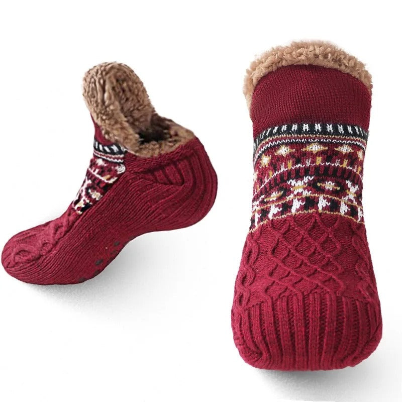 Women’s Cosy Slipper Socks – Non-Slip Knitted Style for Winter Home Wear