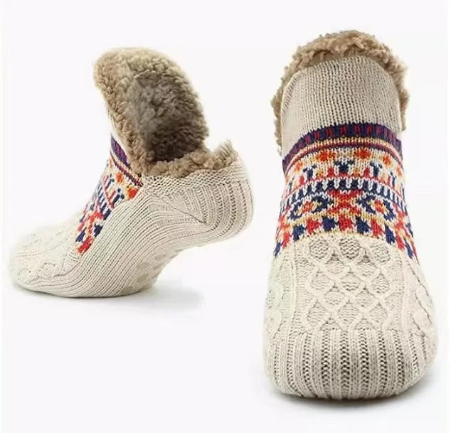 Women’s Cosy Slipper Socks – Non-Slip Knitted Style for Winter Home Wear