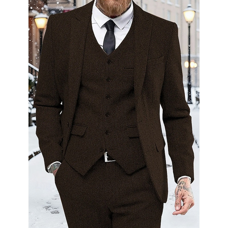 Simon | Men's Slim Fit Three-Piece Suit Blazer Waistcoat Trousers