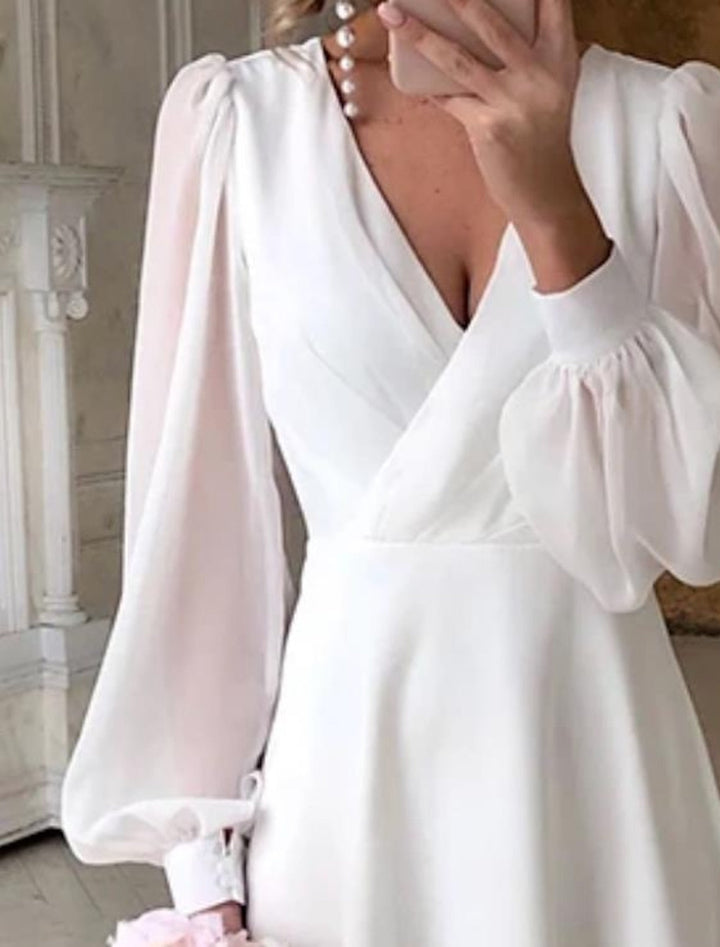 Sadie | Women's Long Sleeve Wrap Midi Dress Defined Waist