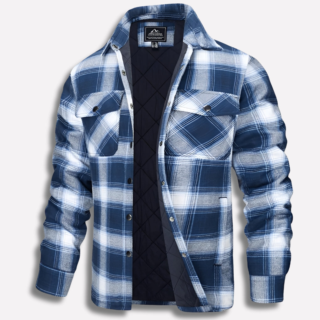 Ambrose | Men's Checked Flannel Overshirt Cotton Button Up