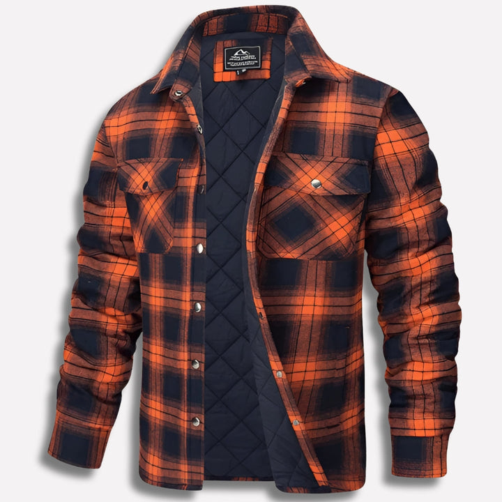 Ambrose | Men's Checked Flannel Overshirt Cotton Button Up