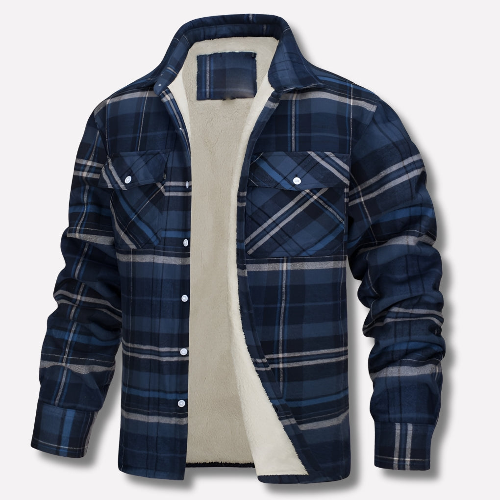 Ambrose | Men's Checked Flannel Overshirt Cotton Button Up