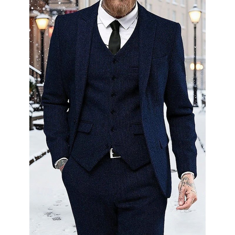 Simon | Men's Slim Fit Three-Piece Suit Blazer Waistcoat Trousers
