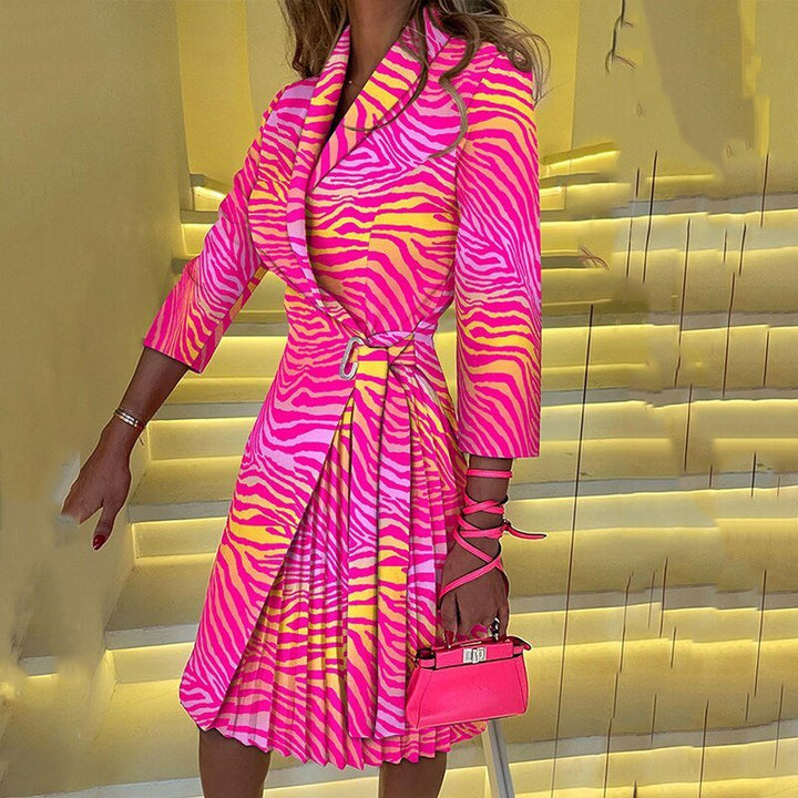 Elise | Women's Notched Collar Blazer Dress Tailored Polyester
