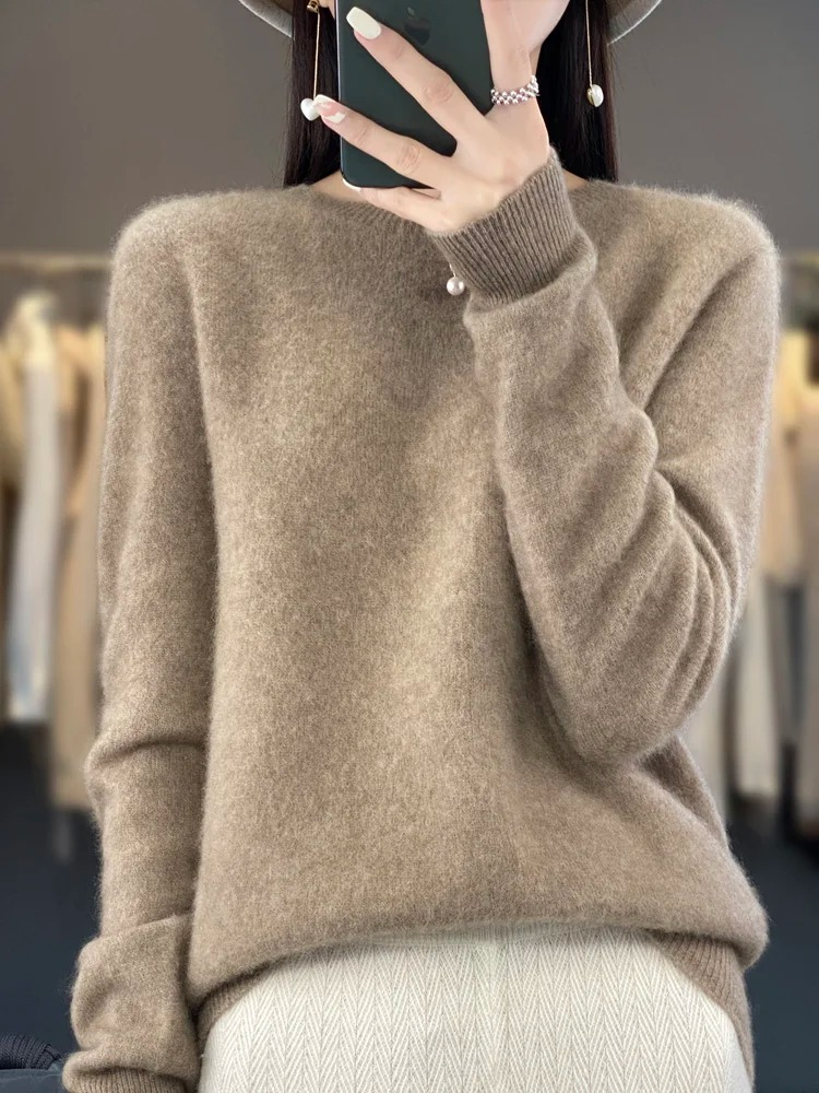 Lara | Women's Round Neck Soft Knit Jumper Long Sleeve Classic