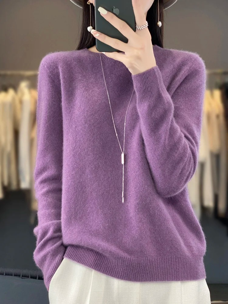 Lara | Women's Round Neck Soft Knit Jumper Long Sleeve Classic