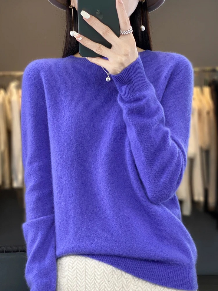 Lara | Women's Round Neck Soft Knit Jumper Long Sleeve Classic