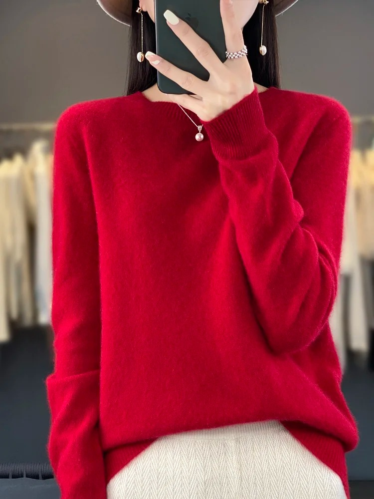 Lara | Women's Round Neck Soft Knit Jumper Long Sleeve Classic