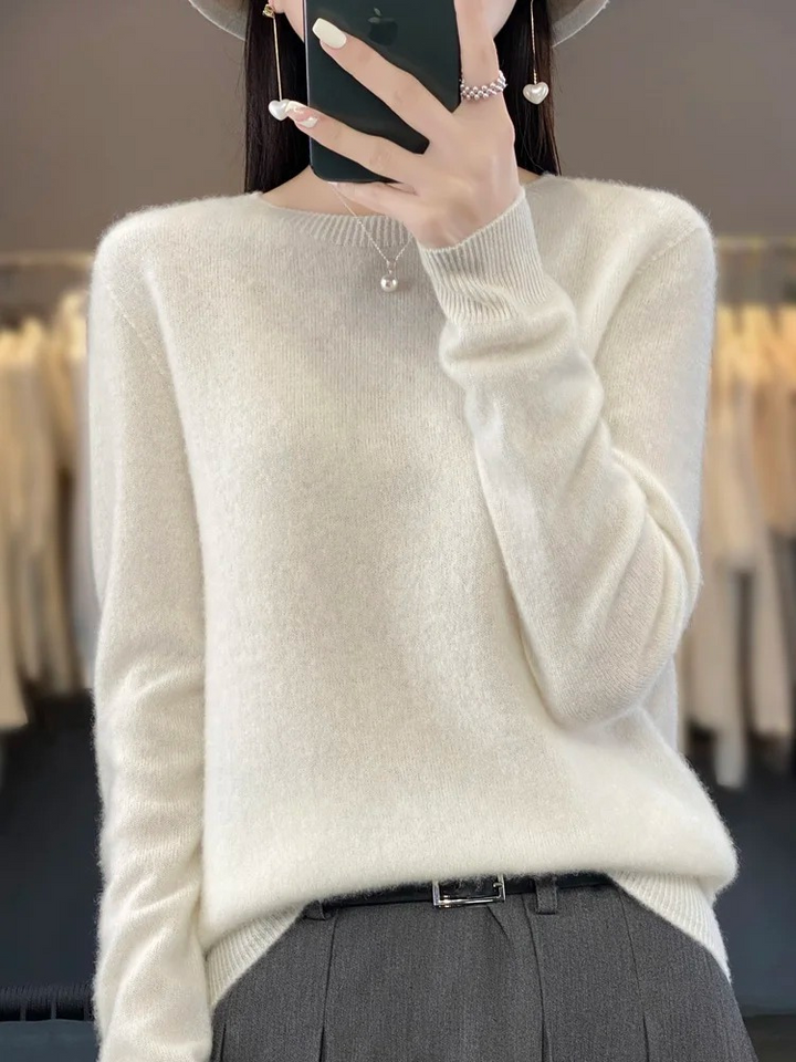 Lara | Women's Round Neck Soft Knit Jumper Long Sleeve Classic