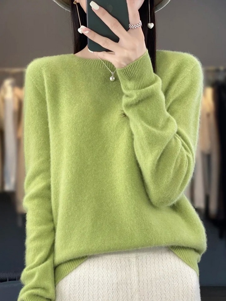 Lara | Women's Round Neck Soft Knit Jumper Long Sleeve Classic