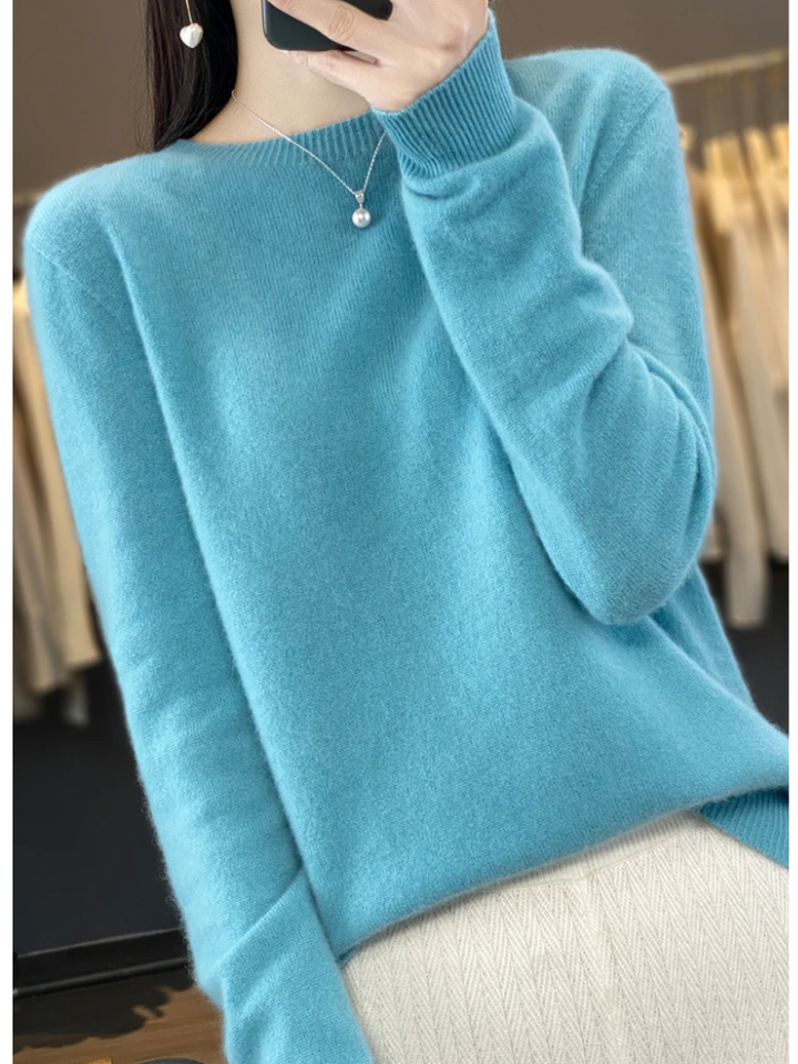 Lara | Women's Round Neck Soft Knit Jumper Long Sleeve Classic