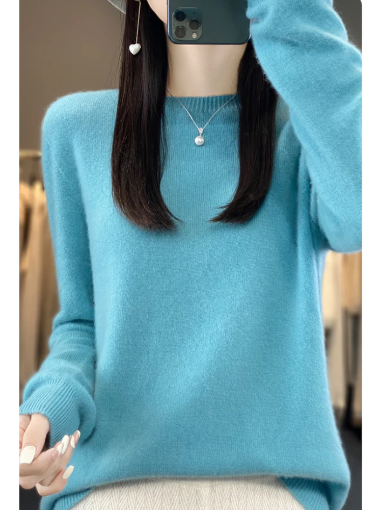 Lara | Women's Round Neck Soft Knit Jumper Long Sleeve Classic