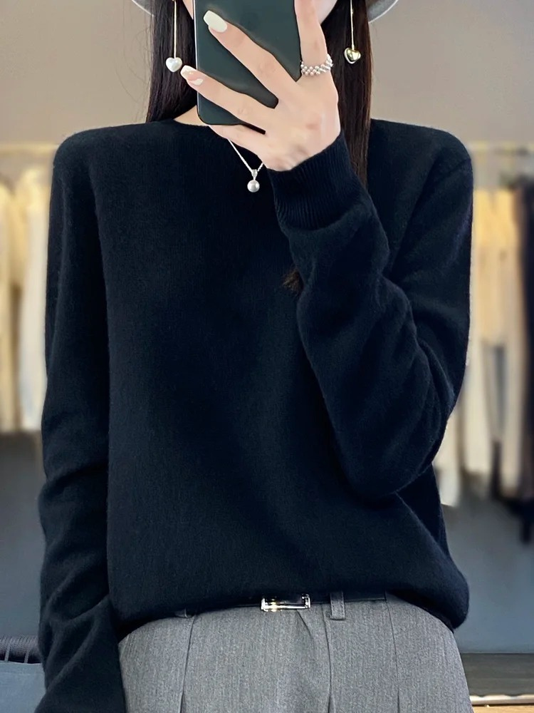 Lara | Women's Round Neck Soft Knit Jumper Long Sleeve Classic