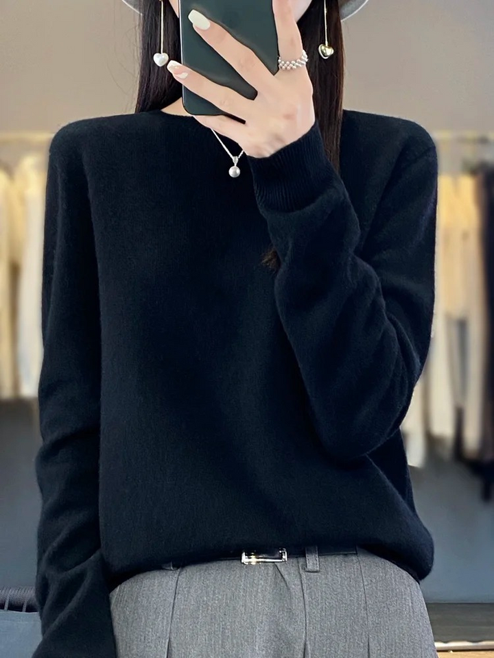 Lara | Women's Round Neck Soft Knit Jumper Long Sleeve Classic