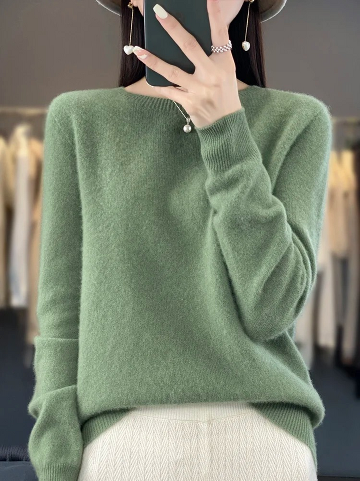 Lara | Women's Round Neck Soft Knit Jumper Long Sleeve Classic