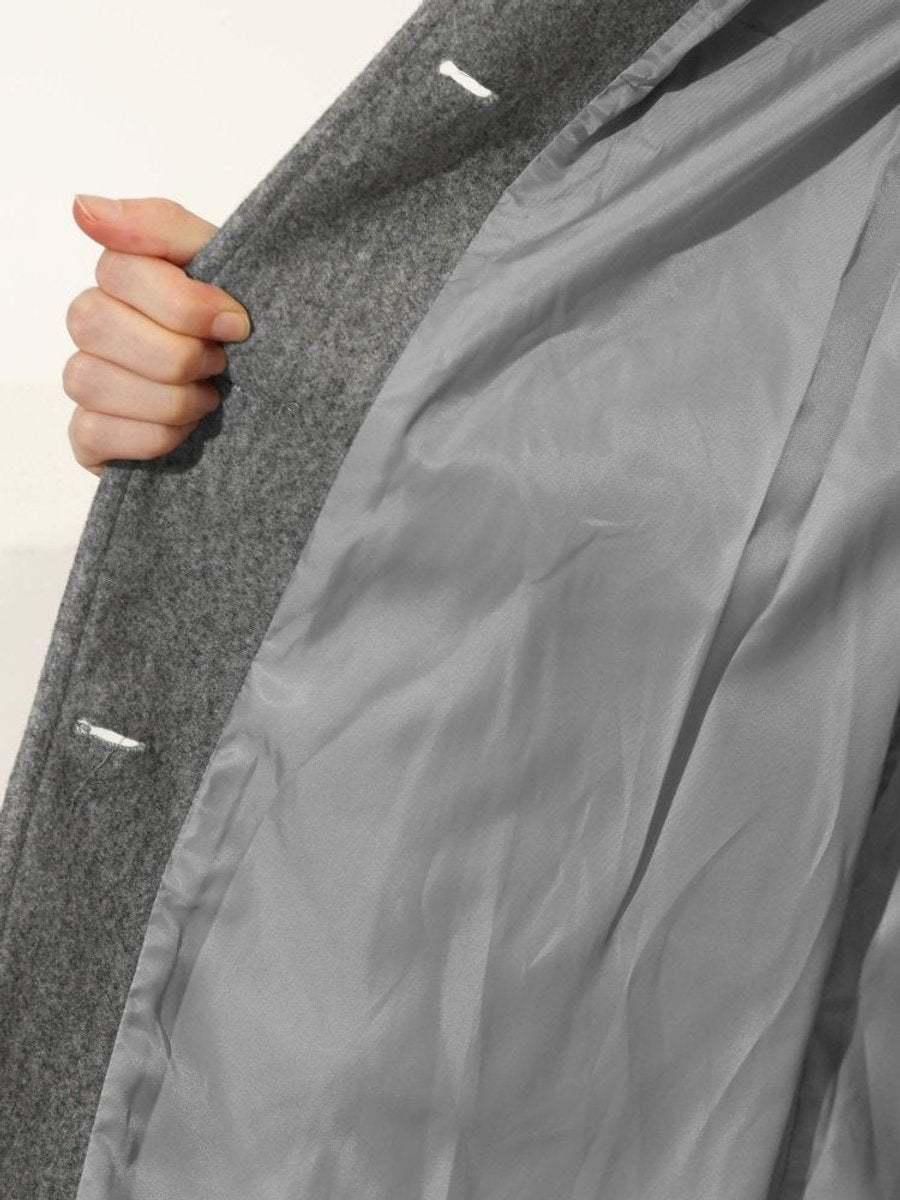 Grace | Women's A-Line Wool Coat Button-Front Tailored Winter Coat