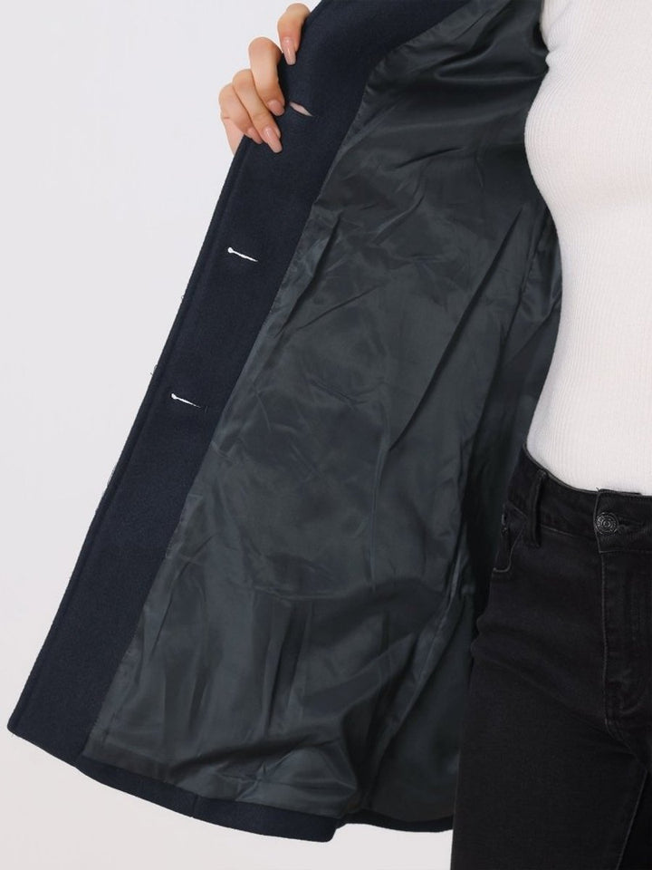 Grace | Women's A-Line Wool Coat Button-Front Tailored Winter Coat