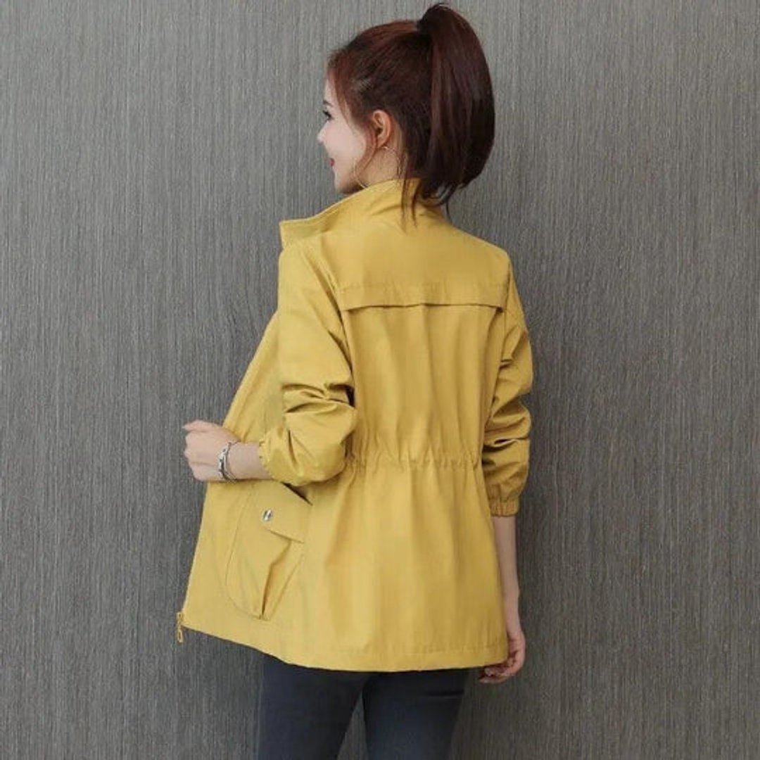 Florence | Women's Adjustable-Waist Zip-Up Trench Coat Lightweight Outerwear
