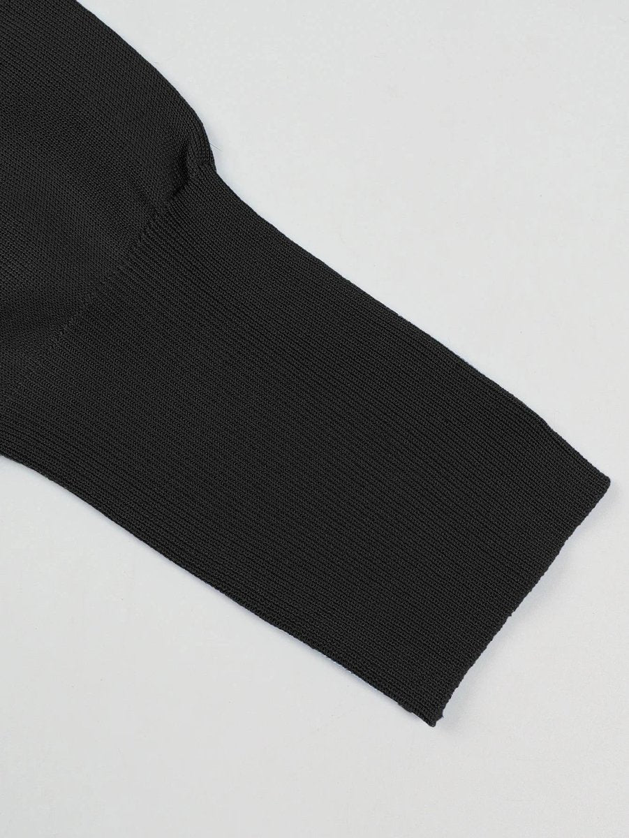 Emily | Women's Asymmetric Cold-Shoulder Roll Neck Knitted Jumper