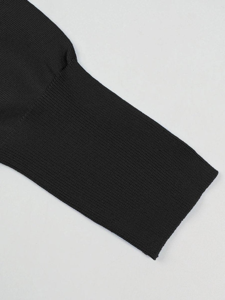 Emily | Women's Asymmetric Cold-Shoulder Roll Neck Knitted Jumper