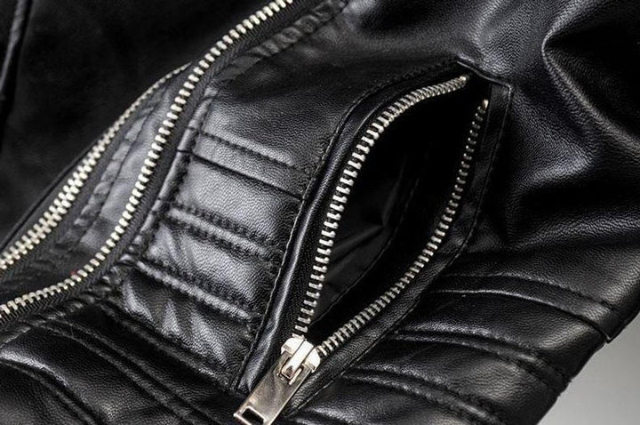 Freya | Women's Asymmetric-Zip Faux Leather Biker Coat Jacket