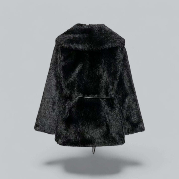 Grace | Women's Belted Faux Fur Midi Coat Plush Winter Jacket