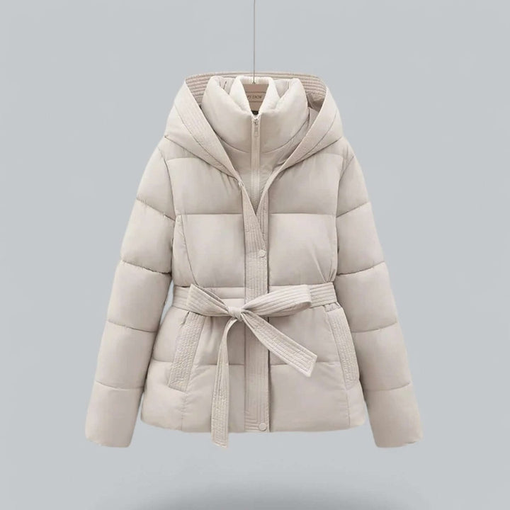 Amelia | Women's Belted Hooded Puffer Jacket Ladies Winter Quilted Coat