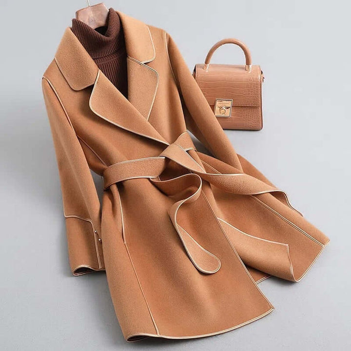 Rosie | Women's Belted Long Wool Coat Wrap Trench Coat