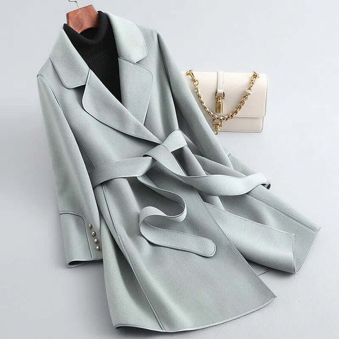 Rosie | Women's Belted Long Wool Coat Wrap Trench Coat