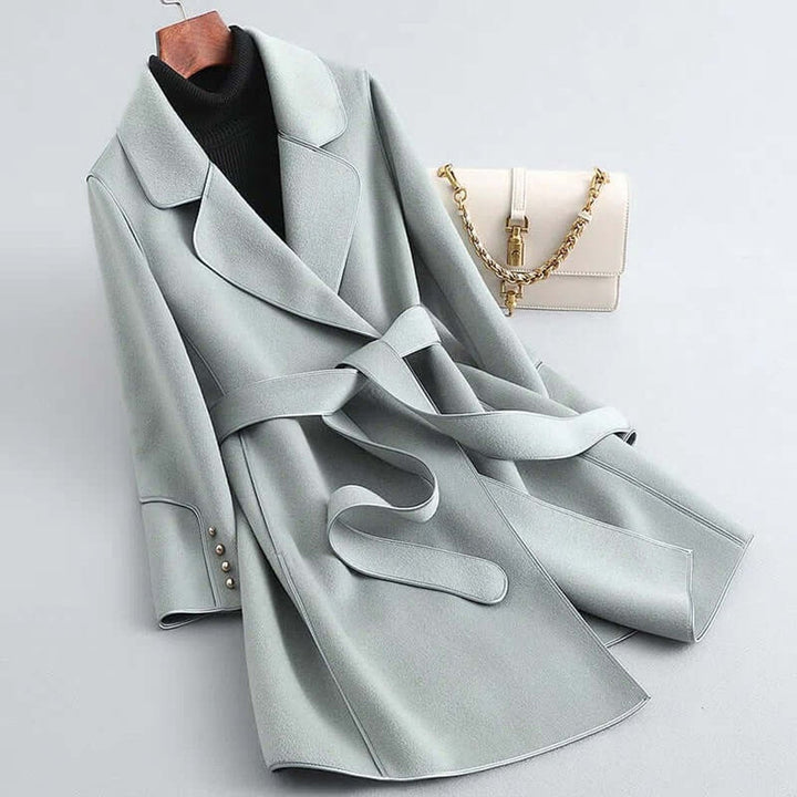 Rosie | Women's Belted Long Wool Coat Wrap Trench Coat