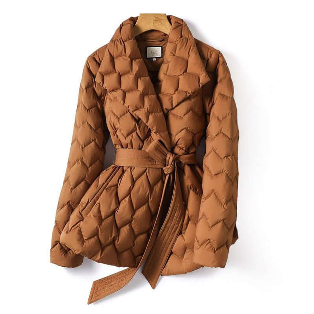 Ivy | Women's Belted Quilted Ladies Puffer Jacket Wrap Coat