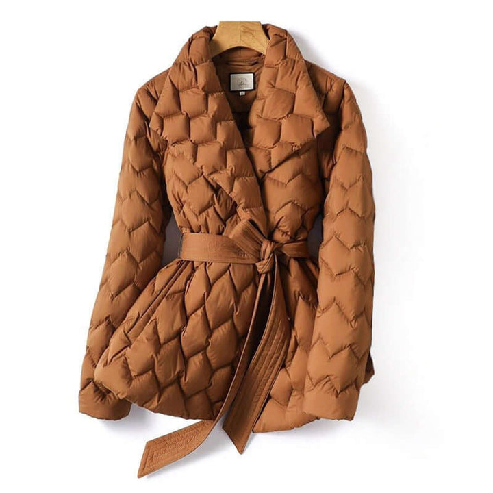 Ivy | Women's Belted Quilted Ladies Puffer Jacket Wrap Coat