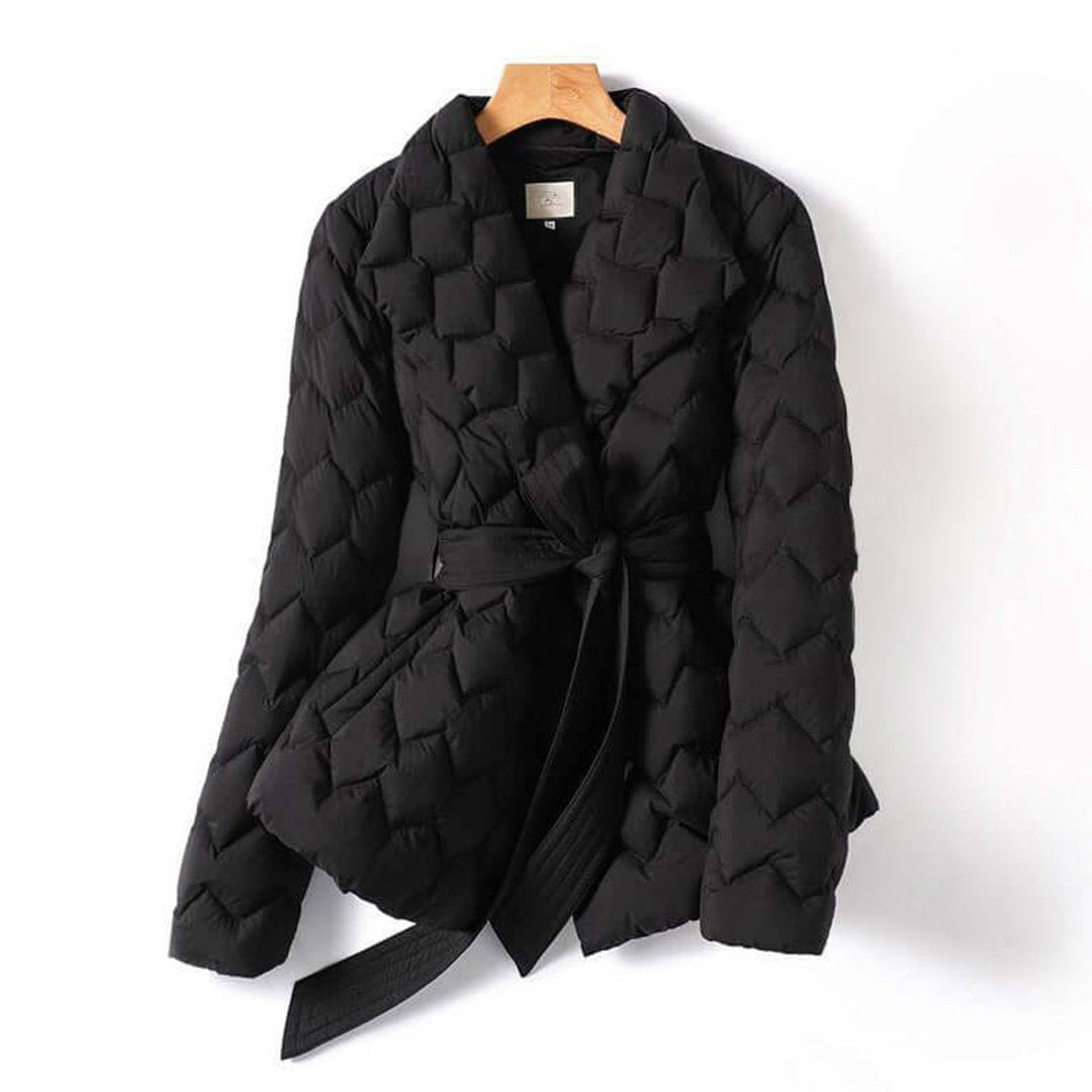 Ivy | Women's Belted Quilted Ladies Puffer Jacket Wrap Coat