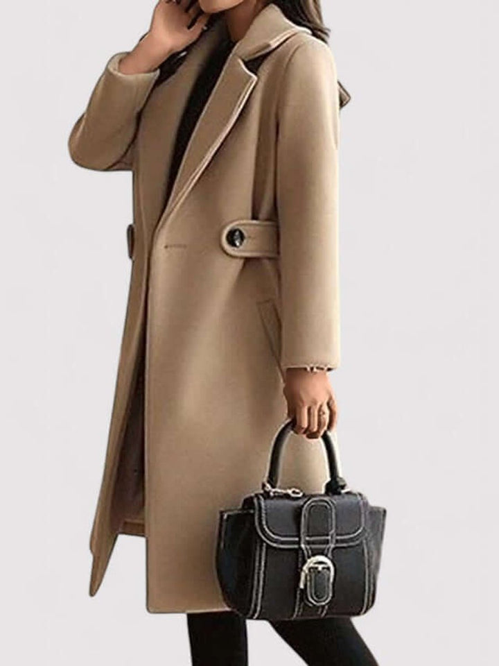 Freya | Women's Belted Wool Coat Long Tailored Trench Coat