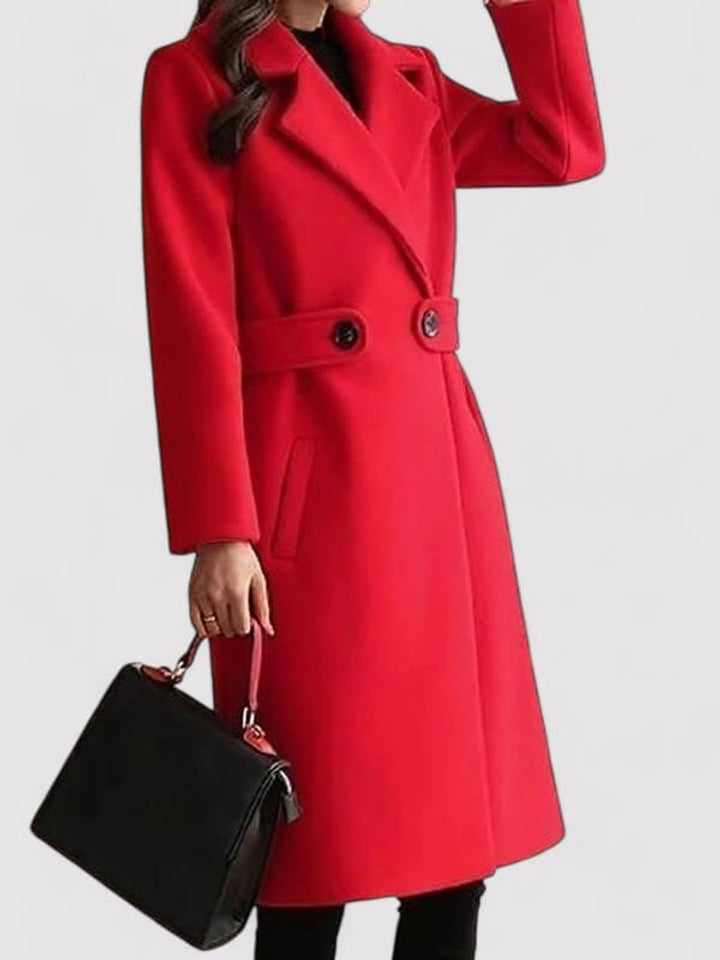 Freya | Women's Belted Wool Coat Long Tailored Trench Coat