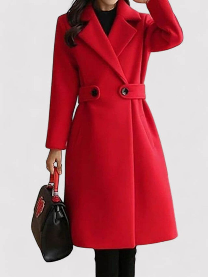 Freya | Women's Belted Wool Coat Long Tailored Trench Coat